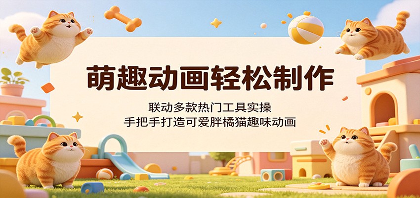 萌趣动画轻松制作,联动多款热门工具实操,手把手打造可爱胖橘猫趣味动画-智云网