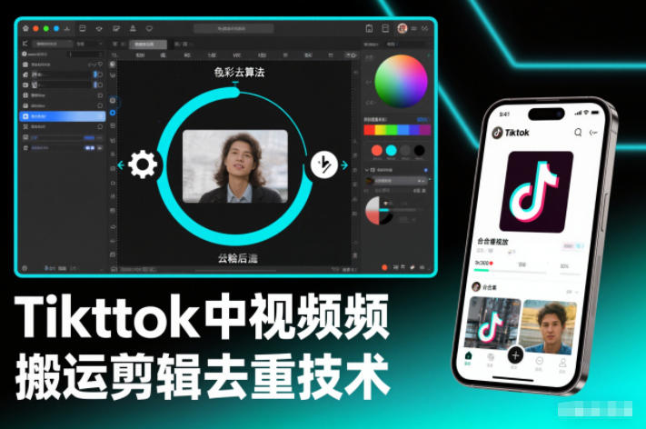 Tiktok中视频纯搬运剪辑去重技术,外来技术,自行测试-智云网