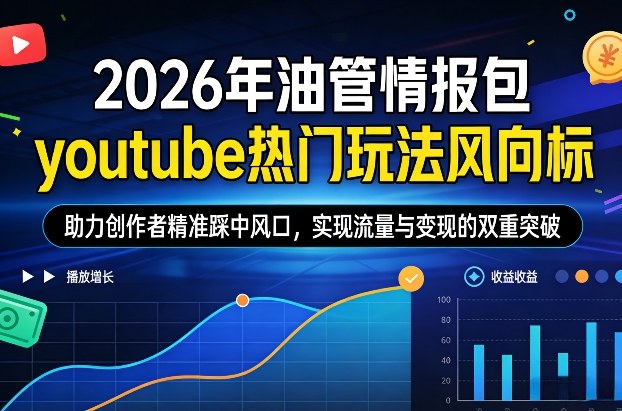 2026年油管情报包,youtube热门玩法风向标,助力创作者精准踩中风口,实现流量与变现的双重突破-智云网