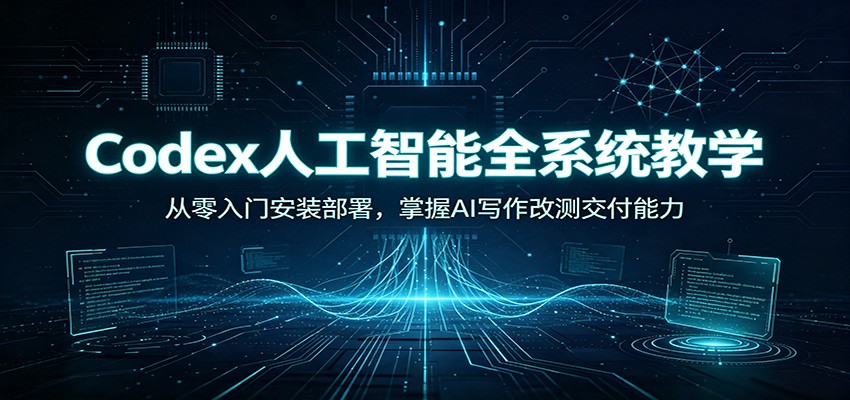 Codex人工智能全系统教学：从零入门安装部署，掌握AI写作改测交付能力-智云网