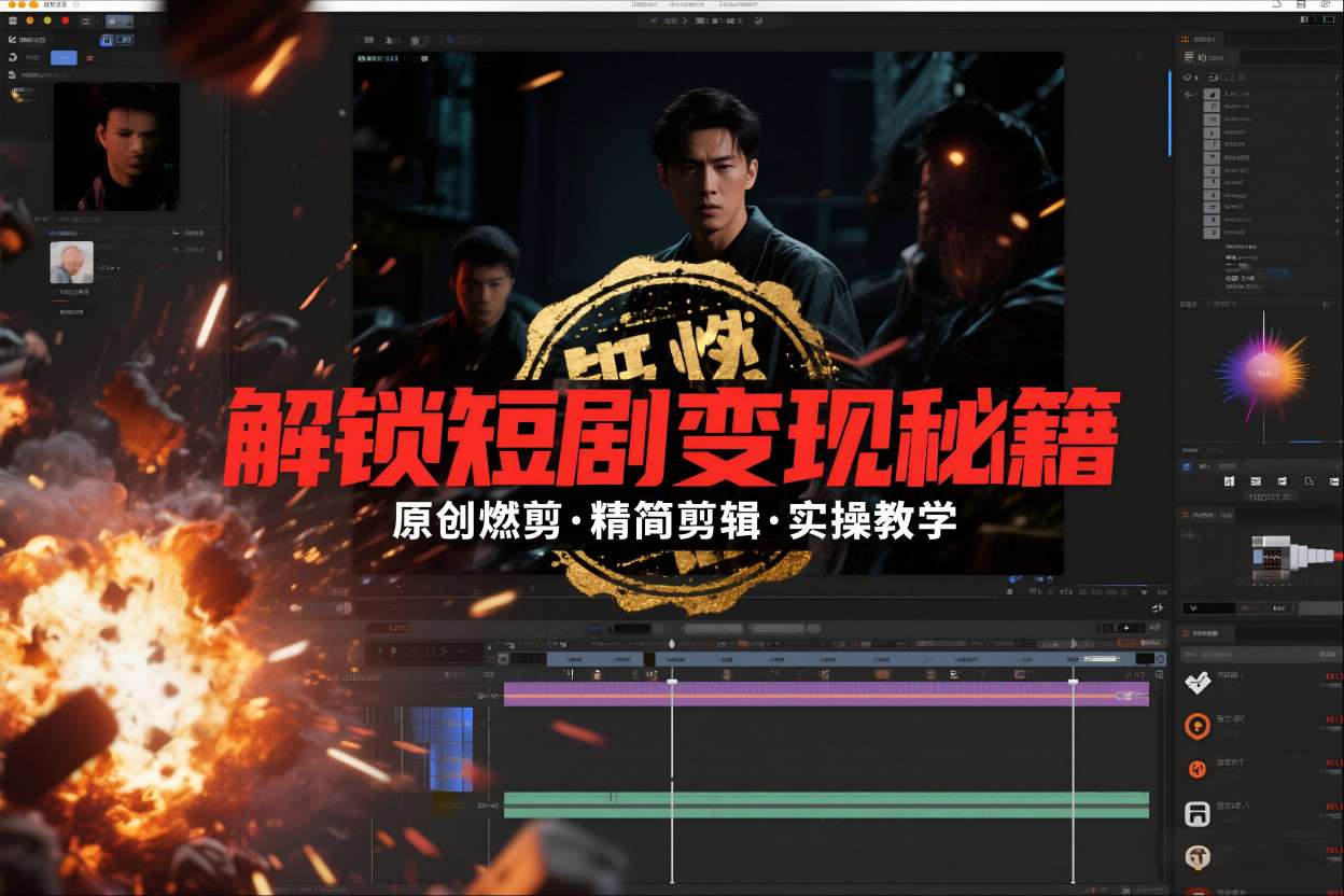 短剧拉新之原创燃剪精简剪辑实操课,解锁短剧变现秘籍-智云网