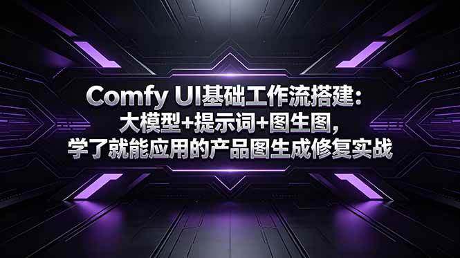 (18722期)Comfy UI基础工作流搭建:大模型+提示词+图生图,学了就能应用的产品图生成修复实战-智云网