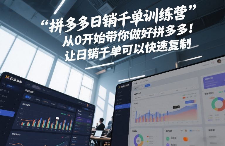 拼多多日销千单训练营,从0开始带你做好拼多多,让日销千单可以快速复制(更新26年5月)-智云网