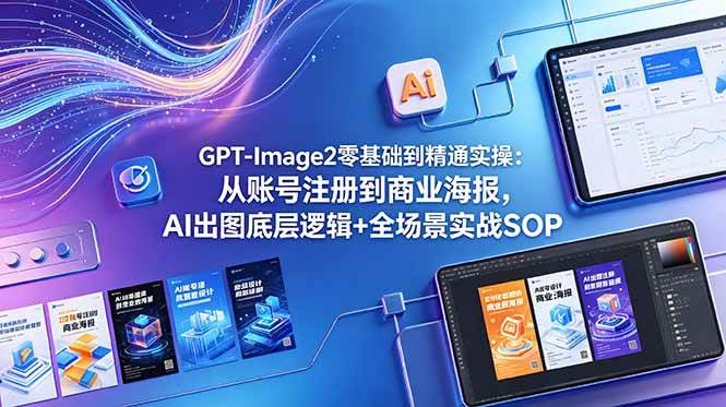 (18835期)GPT-Image2零基础到精通实操:从账号注册到商业海报,AI出图底层逻辑+全场景实战SOP-智云网