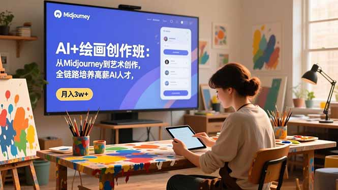 AI+绘画创作班：从Midjourney到艺术创作，全链路培养高薪AI人才，月入3w+-智云网