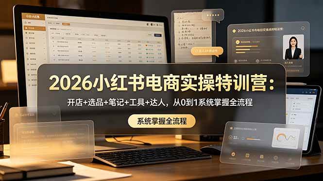 （18978期）2026小红书电商实操特训营：开店+选品+笔记+工具+达人，从0到1系统掌握全流程-智云网