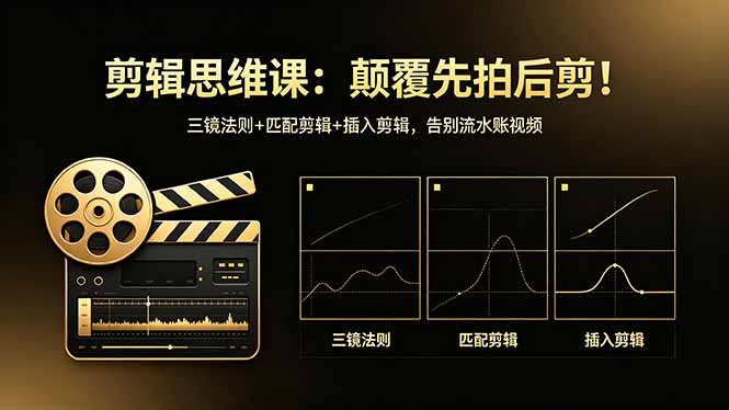剪辑思维课:颠覆先拍后剪!三镜法则+匹配剪辑+插入剪辑,告别流水账视频-智云网