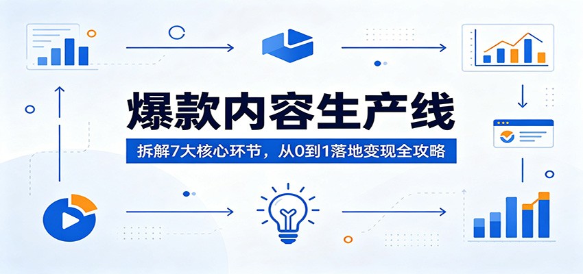 爆款内容生产线：拆解7大核心环节，从0到1落地变现全攻略-智云网