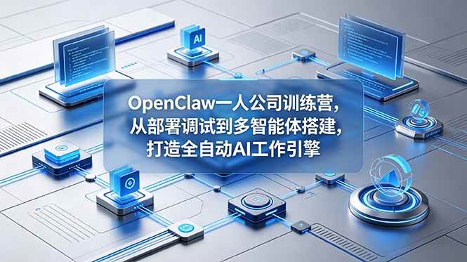 （18789期）OpenClaw 一人公司训练营，从部署调试到多智能体搭建，打造全自动 AI 工作引擎-智云网