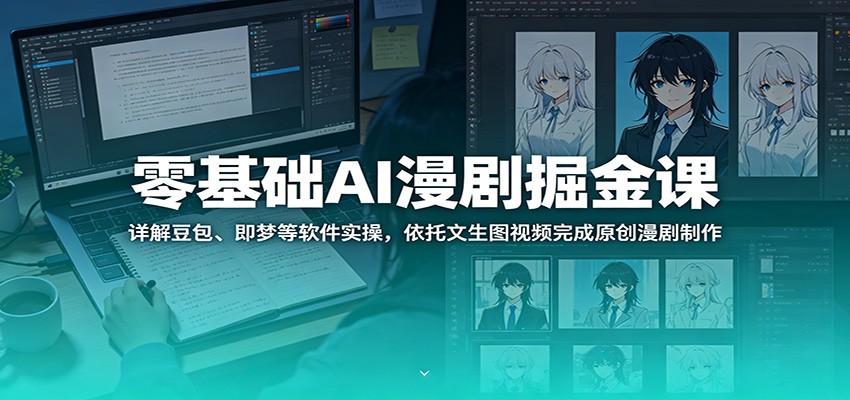 零基础AI漫剧掘金课：详解豆包、即梦等软件实操，依托文生图视频完成原创漫剧制作-智云网