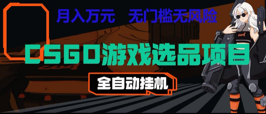 CSGO游戏自动扫货项目,全自动运行,月入1W,无风险,长期稳定可以做【揭秘】-智云网