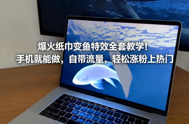 爆火纸巾变鱼特效全套教学!手机就能做,自带流量,轻松涨粉上热门-智云网