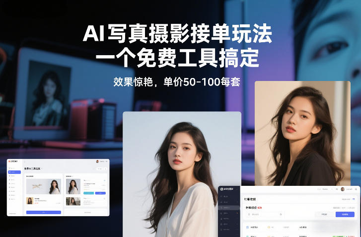 AI写真摄影接单玩法,一个免费工具搞定,效果惊艳,单价50-100每套-智云网