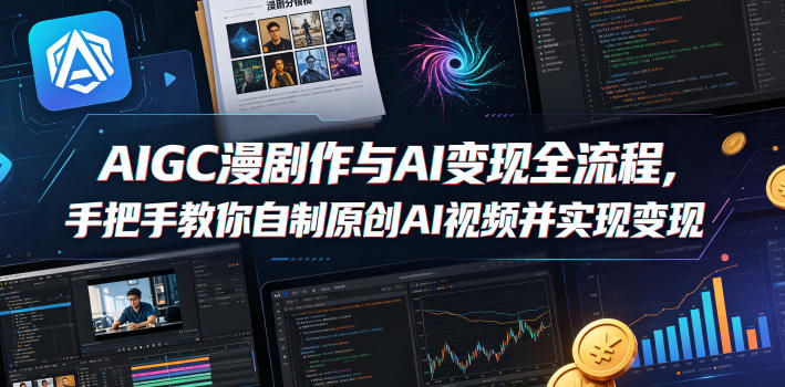 AIGC漫剧创作与AI变现全流程,手把手教你自制原创AI视频并实现变现(更新0516)-智云网