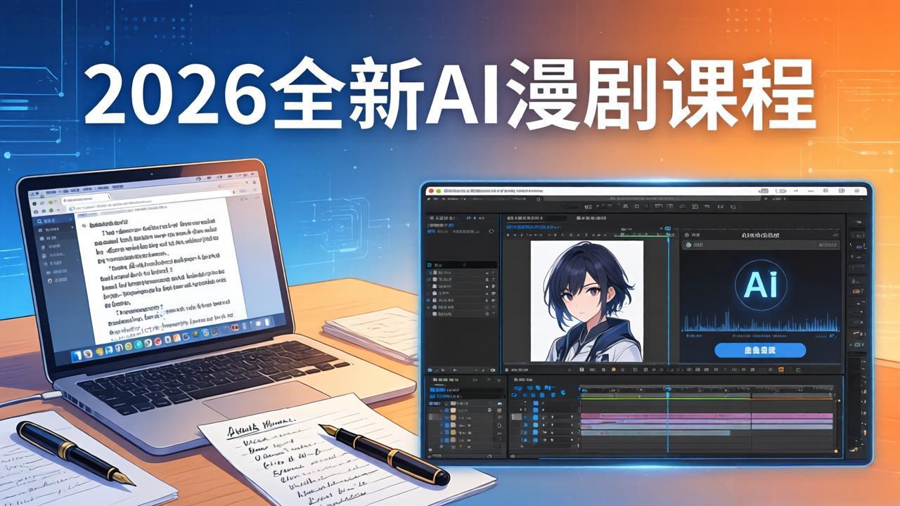 2026全新AI漫剧课程:覆盖创作全链路,教你写作分镜剪辑配音一站式打造漫剧作品-智云网
