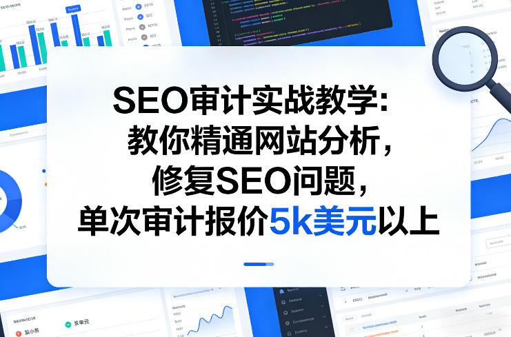 SEO审计实战教学:教你精通网站分析,修复SEO问题,单次审计报价5k美元以上-智云网