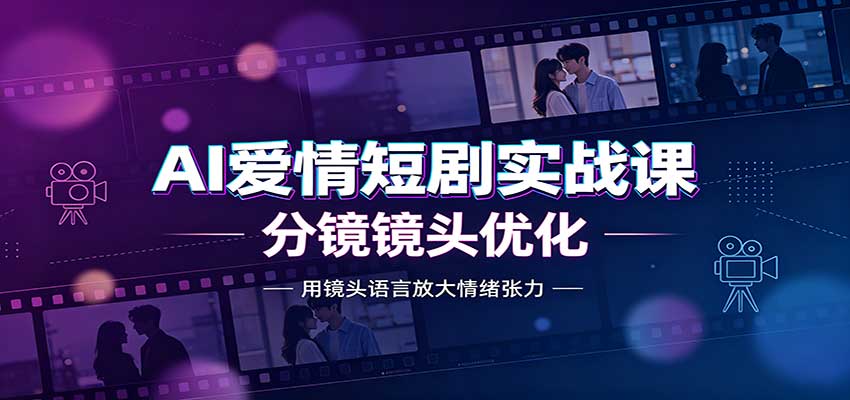 AI爱情短剧实战课:故事剧本创作,分镜镜头优化,智能体提示词-智云网