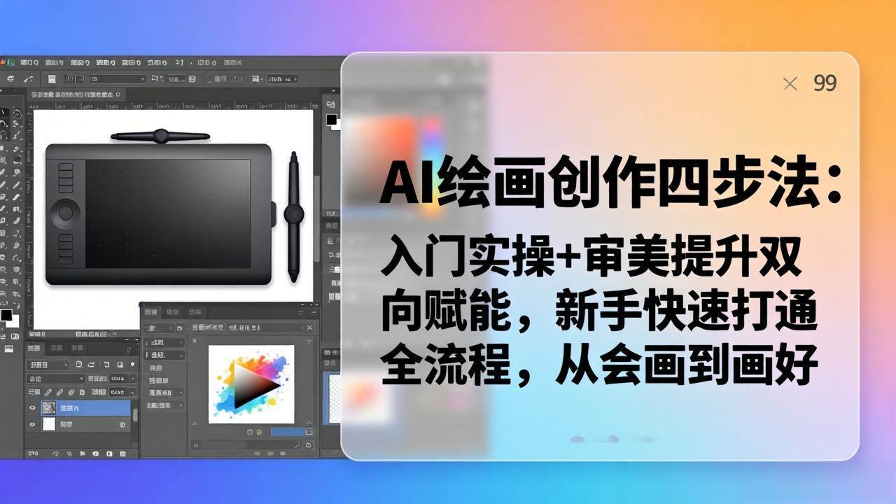 (18166期)AI绘画创作四步法:入门实操+审美提升双向赋能,新手快速打通全流程,从会画到画好 (18166期)AI绘画创作四步法:入门实操+审美提升双向赋能,新手快速打通全流程,从会画到画好