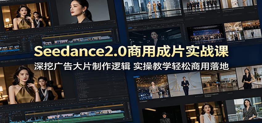 Seedance2.0商用成片实战课：深挖广告大片制作逻辑，实操教学轻松商用落地-智云网