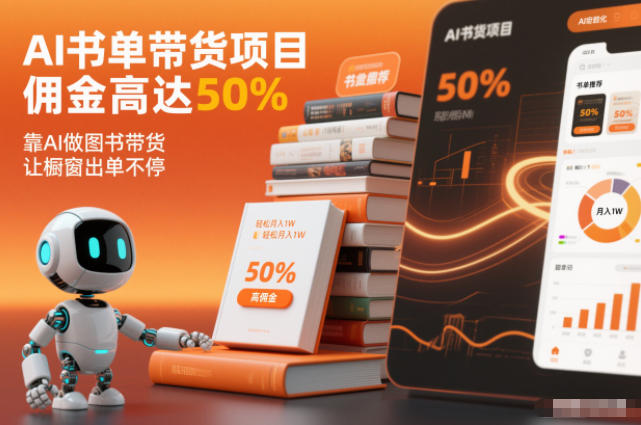 AI书单带货项目,佣金高达50%,靠AI做图书带货,让橱窗出单不停,轻松月入1W-智云网