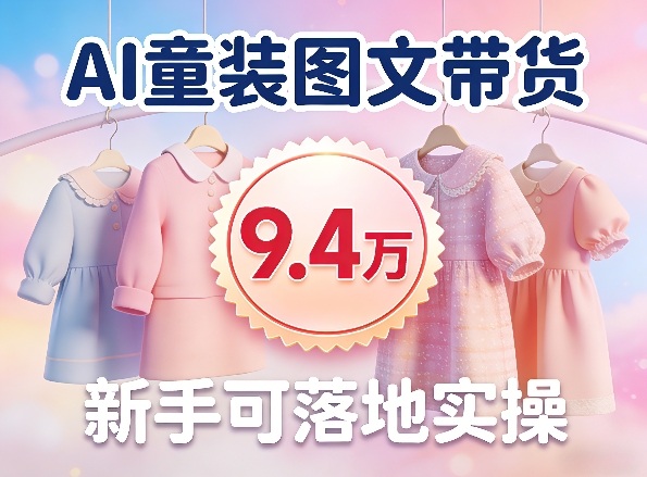 AI童装图文带货拆解，累计出单9.4W，新手可落地实操-智云网