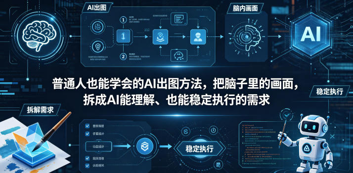 普通⼈也能学会的AI出图⽅法，把脑子里的画面，拆成AI能理解、也能稳定执行的需求【文档】-智云网