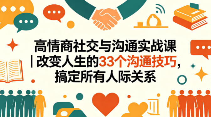 高情商社交与沟通实战课|改变人生的33个沟通技巧,搞定所有人际关系 高情商社交与沟通实战课|改变人生的33个沟通技巧,搞定所有人际关系
