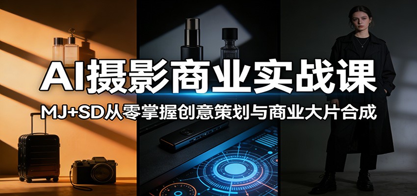 AI摄影商业实战课：MJ+SD从零掌握创意策划与商业大片合成-智云网
