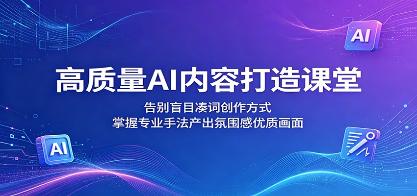 高质量AI内容打造课堂:告别盲目凑词创作方式,掌握专业手法产出氛围感优质画面-智云网