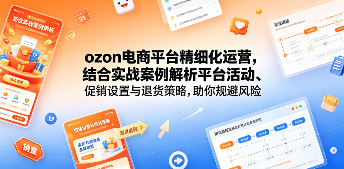 ozon电商平台精细化运营,结合实战案例解析平台活动、促销设置与退货策略,助你规避风险、提升销量-智云网