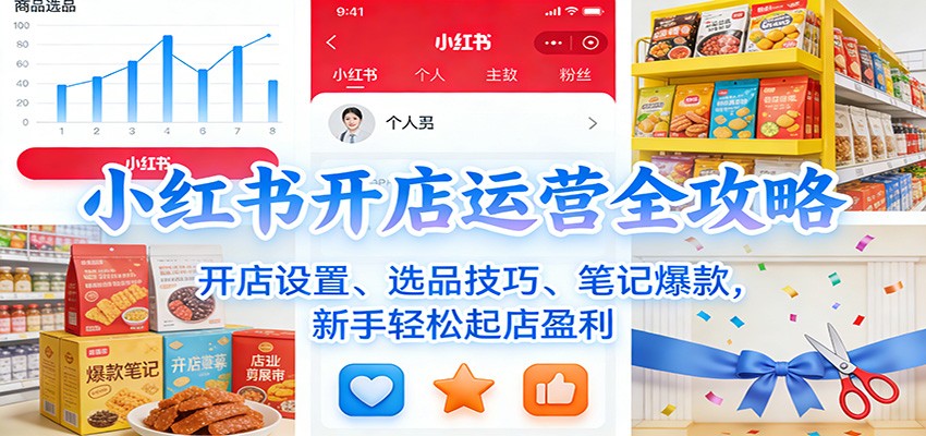 小红书开店运营全攻略:开店设置、选品技巧、笔记爆款,新手轻松起店盈利-智云网