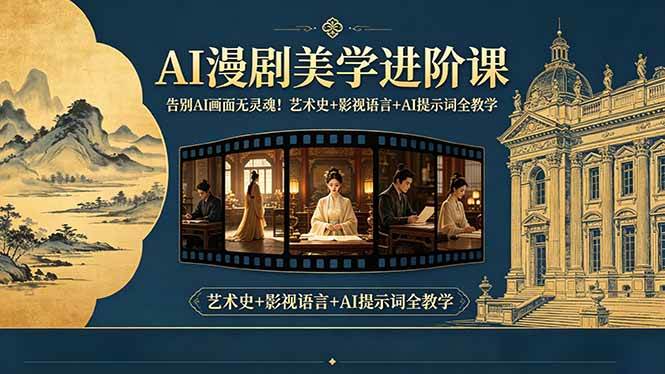 (18802期)告别AI画面无灵魂!AI漫剧美学进阶课-更新,艺术史+影视语言+AI提示词全教学 (18802期)告别AI画面无灵魂!AI漫剧美学进阶课-更新,艺术史+影视语言+AI提示词全教学