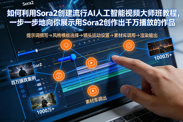 如何利用Sora2创建流行AI人工智能视频大师班，一步一步地向你展示用Sora2创作出千万播放的作品-智云网