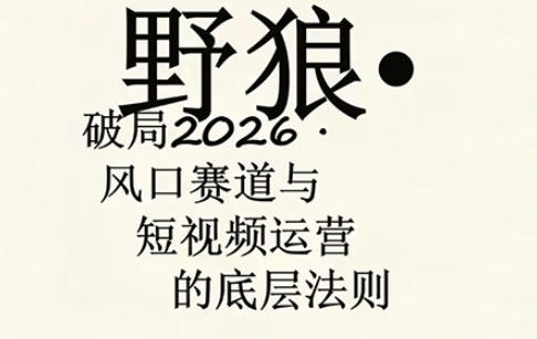 野狼团队·多平台实操运营课，覆盖AI口播、服装、好物、漫剪等热门玩法（更新4月）-智云网
