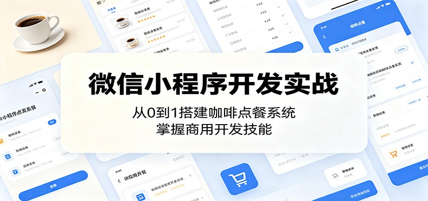 微信小程序开发实战:从0到1搭建咖啡点餐系统,掌握商用开发技能-智云网