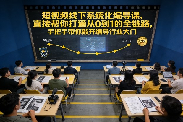 短视频线下系统化编导课,直接帮你打通从0到1的全链路,手把手带你敲开编导行业大门-智云网