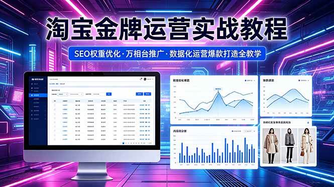 （18507期）2026 淘宝金牌运营实战教程，SEO权重优化万相台推广，数据化运营爆款打造全教学-智云网