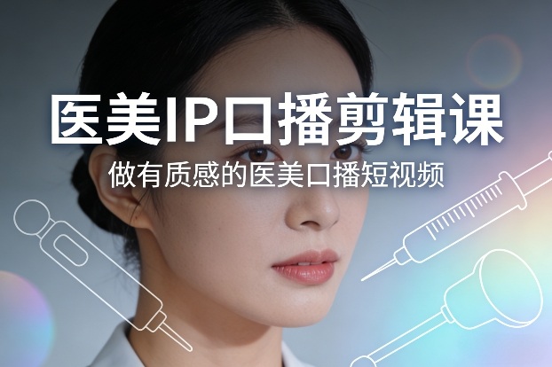 医美IP口播剪辑课,做有质感的医美口播短视频-智云网