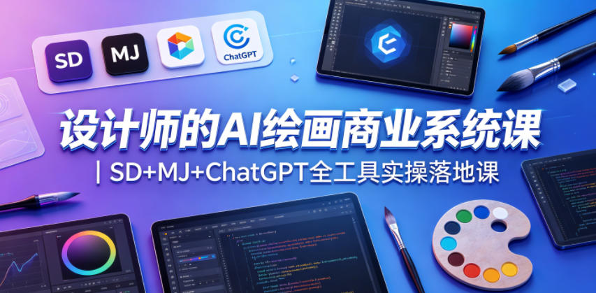 设计师的AI绘画商业系统课|SD+MJ+ChatGPT全工具实操落地课-智云网
