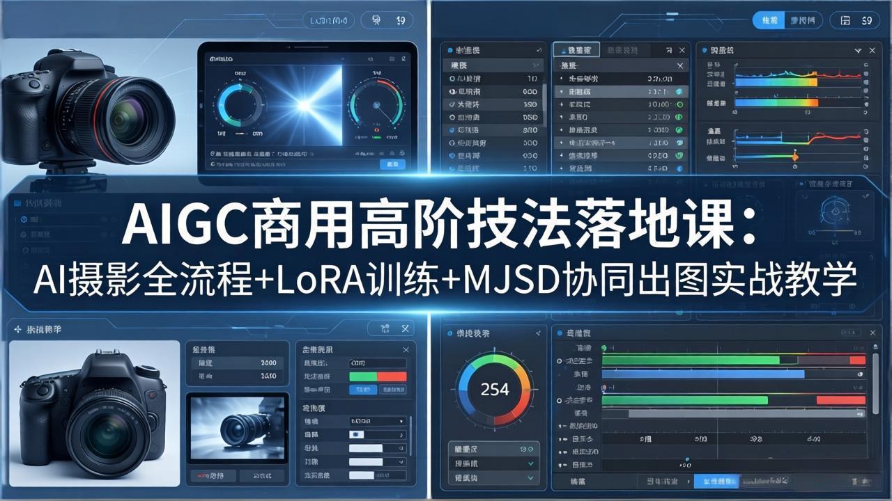 AIGC商用高阶技法落地课:AI摄影全流程+LoRA训练+MJSD协同出图实战教学-智云网