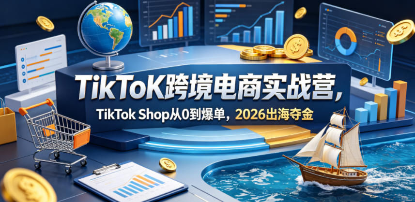 TikToK跨境电商实战营,TikTok Shop从0到爆单,2026出海夺金-智云网
