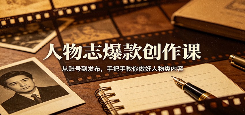 人物志爆款创作课：从账号到发布，手把手教你做好人物类内容-智云网