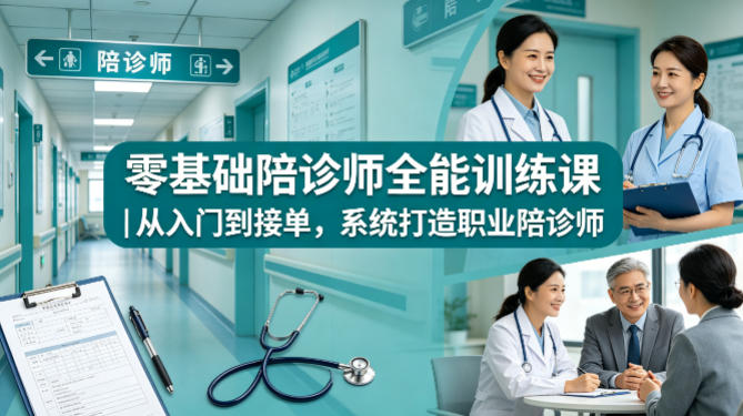 零基础陪诊师全能训练课|从入门到接单,系统打造职业陪诊师 零基础陪诊师全能训练课|从入门到接单,系统打造职业陪诊师
