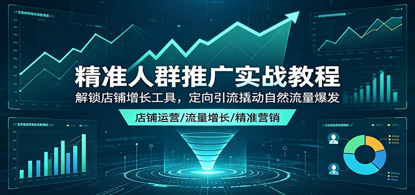 精准人群推广实战教程：解锁店铺增长工具，定向引流撬动自然流量爆发-智云网
