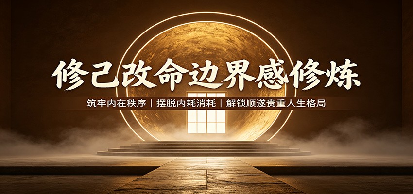 修己改命边界感修炼：筑牢内在秩序，摆脱内耗消耗，解锁顺遂贵重人生格局-智云网