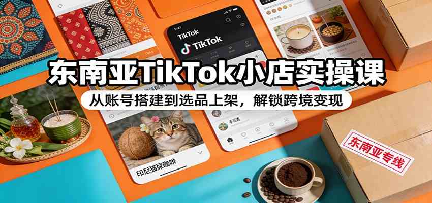 东南亚TikTok小店实操课:从账号搭建到选品上架,解锁跨境变现-智云网