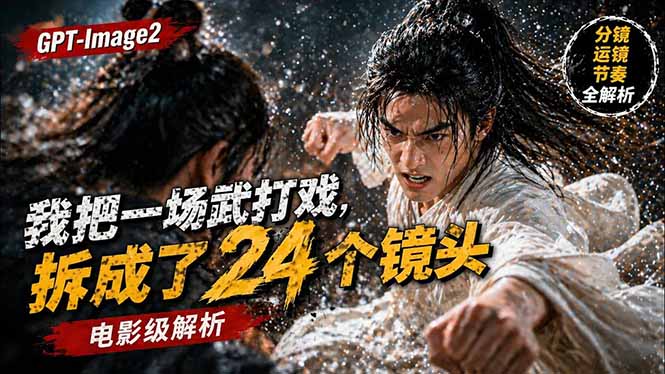 用GPT-Image2，把一段武打对决拆成24个连续镜头，从人物建立、动作衔接、运镜节奏，到情绪爆发-智云网