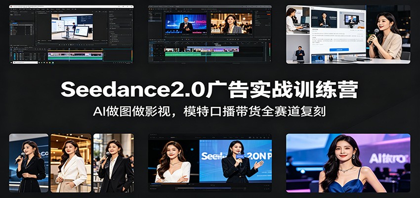 Seedance2.0广告实战训练营：AI做图做影视，模特口播带货全赛道复刻-智云网