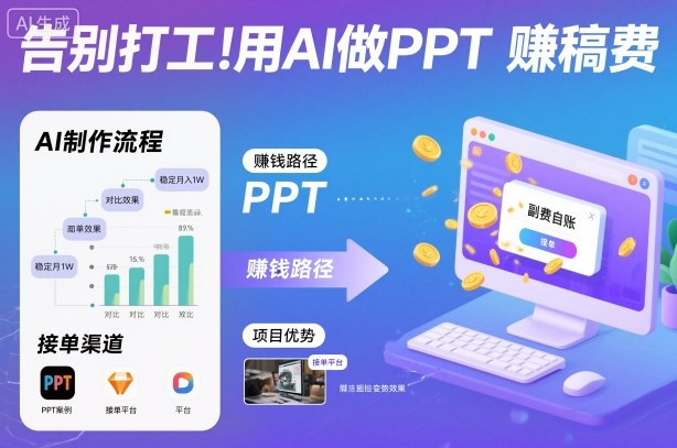 告别打工!用AI做PPT賺稿费,稳定月入1W,提供接单渠道-智云网