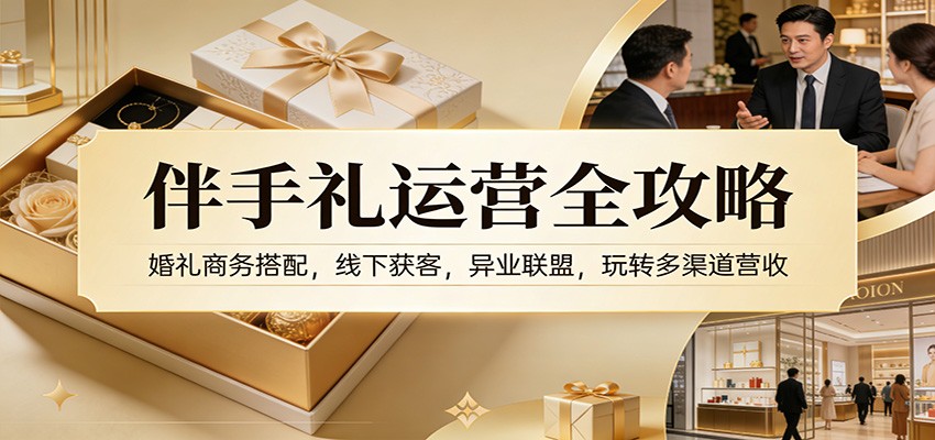 伴手礼运营全攻略：婚礼商务搭配，线下获客，异业联盟，玩转多渠道营收-智云网